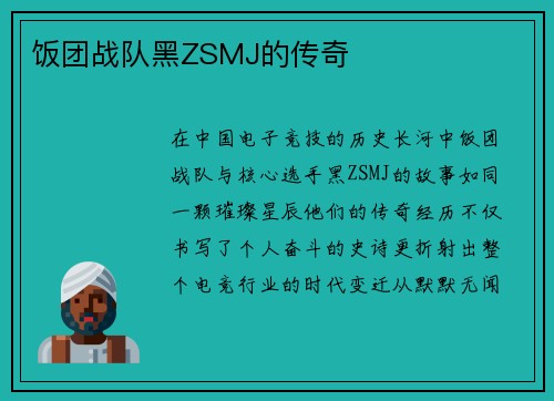 饭团战队黑ZSMJ的传奇